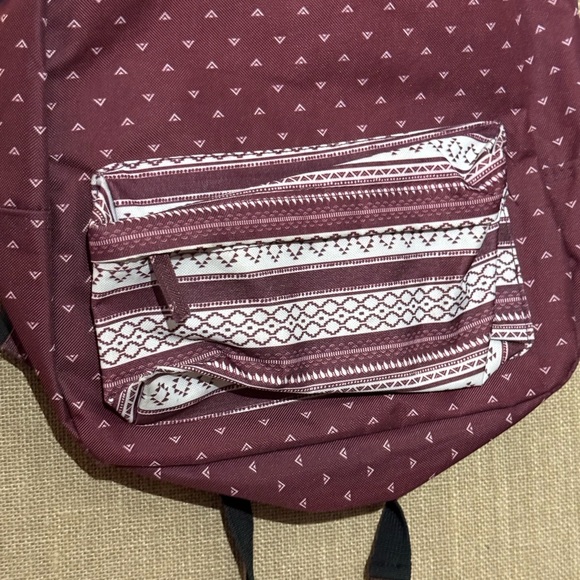 Burgandy Patterned Backpack - Picture 3 of 5